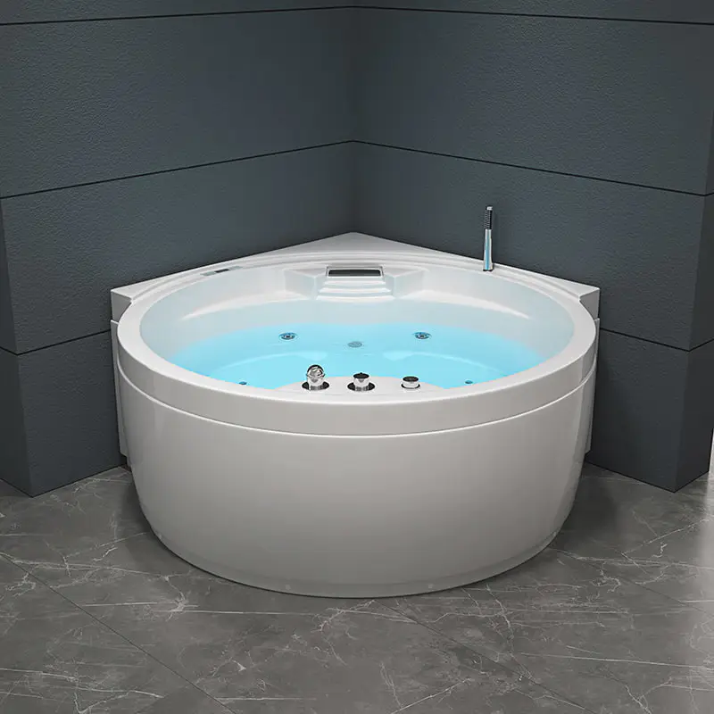 2 Person Leisure Massage LED Surround Freestanding Bathtub RL-6139