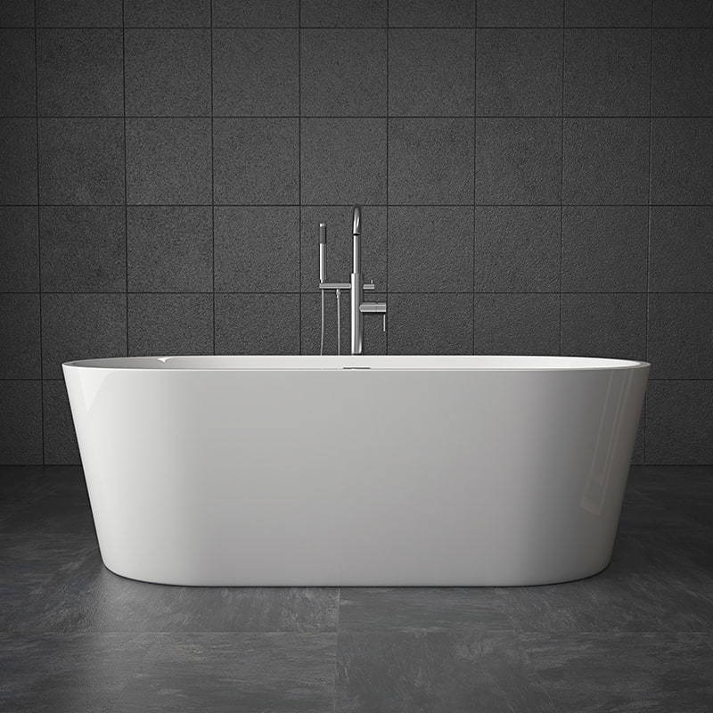 white inside and white outside with overflow freestanding bathtub RL-MF1201
