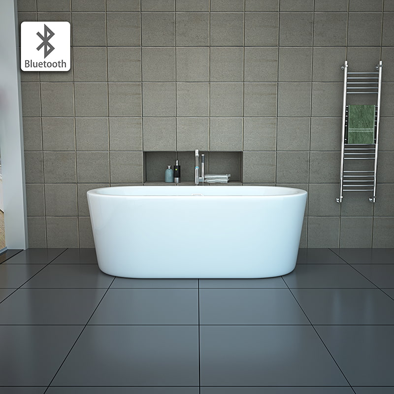 Acrylic solid Freestanding Bathtub  RL-MF1203 (with Bluetooth)