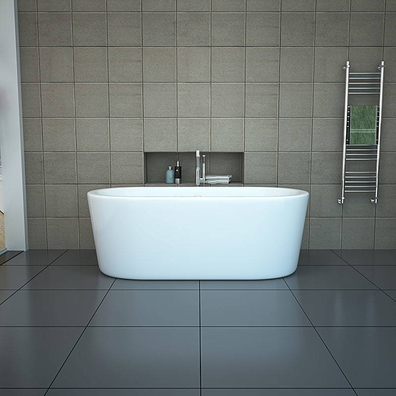 Popular minimalist bathroom bathtub RL-MF1203 (with light)
