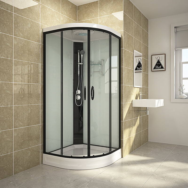 Black shower room black aluminium shower enclosure RL-501(B)-Wade
