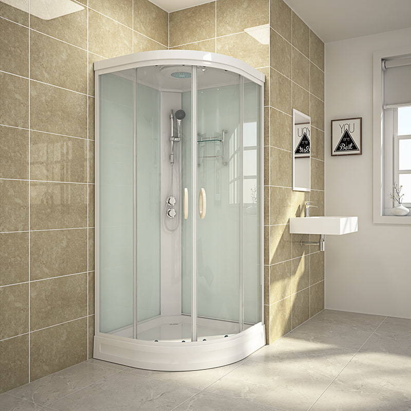 6mm bathroom hinged tempered glass shower cabin RL-501(W)-Wade