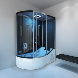 Compact design steam shower room whirlpool spa RL-D17(B)(L)