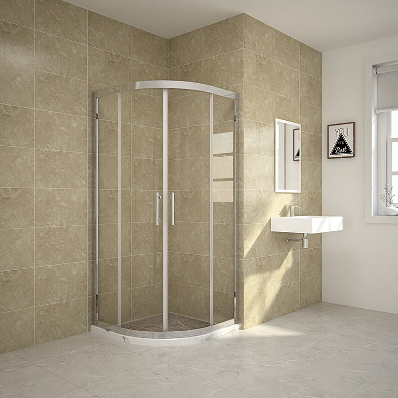 Double chrome wheels Shower Enclosure RL-QE88