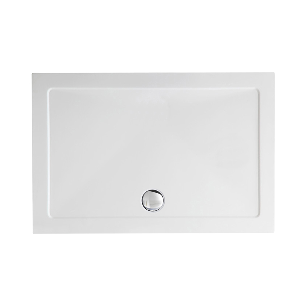 Hot selling artificial stone shower tray with stainless steel drain American style shower pan RL-STR7017