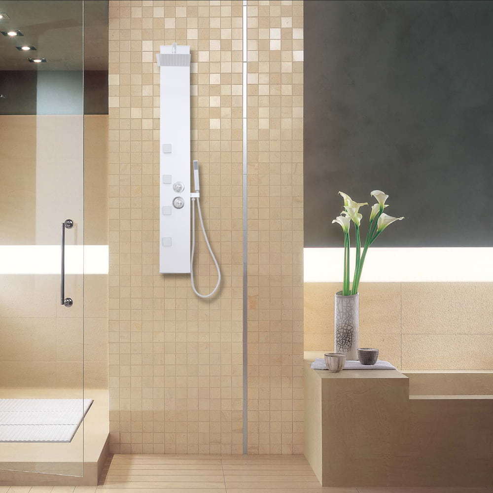 ABS cheap shower panel with 4 massage jets square top shower RL-P215