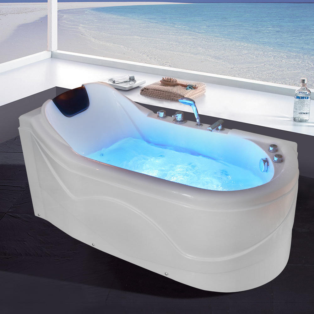 Bathroom corner water massage function baths whirlpool bathtub 1500x750mm RL-6142-Left