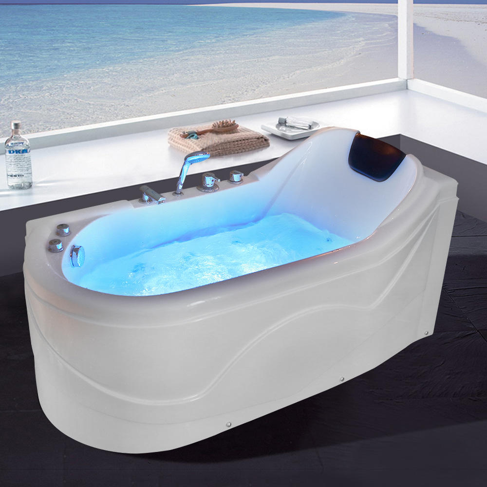 Bathroom corner water massage function baths whirlpool bathtub 1500x750mm RL-6142-Right