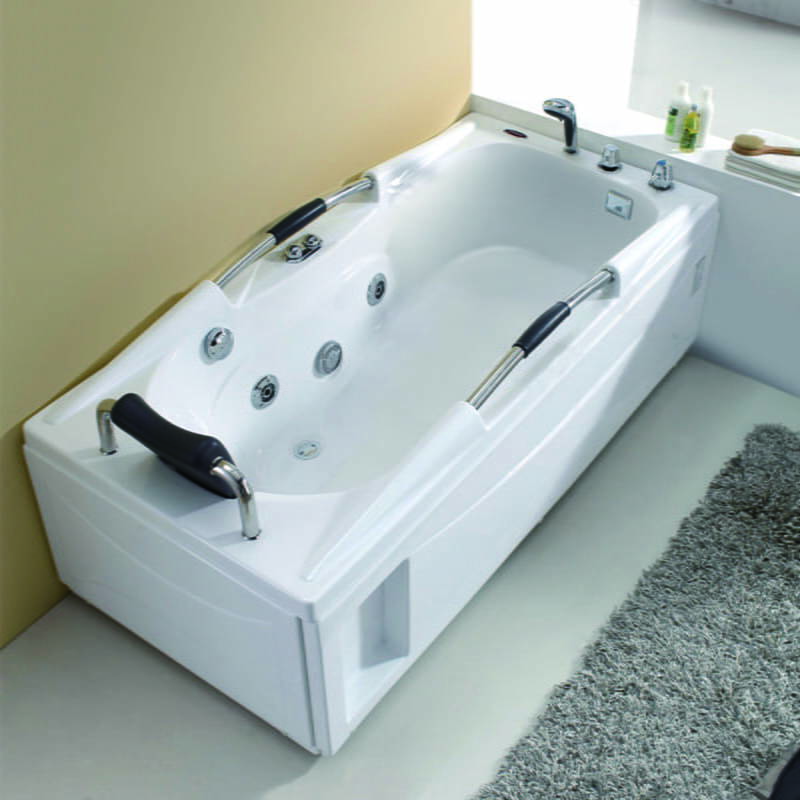 1 Person Acrylic Shower Tub Whirlpool Hydro Jet Massage Bathtub 1700x810mm RL-6156