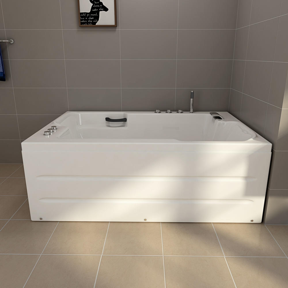 Whirlpool white Acrylic Rectangular Freestanding massage Bathtub 1800x1200mm RL-6158