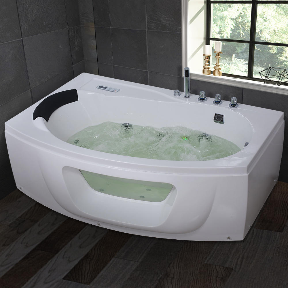 Acrylic soaking indoor hydromassage whirlpool bathtub 1600x1000mm RL-6179