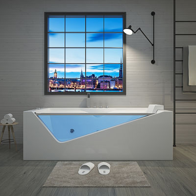 Whirlpool bathtub 1 person hydro massage glass skirting indoor bathtub 1800x900mm RL-6183
