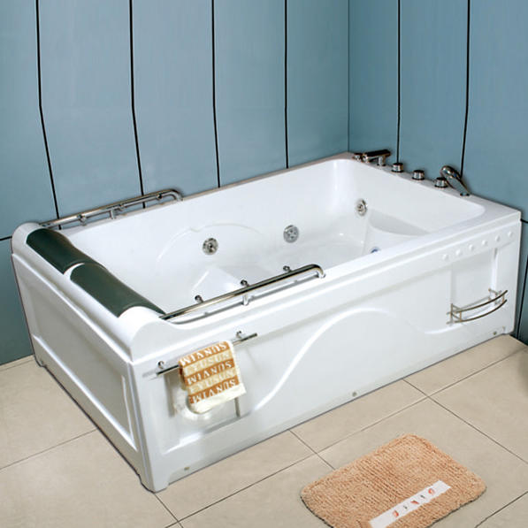 Acrylic 2 people bathroom tubs bathtub massage with whirlpool jets 1800x1200mm RL-H1812-1