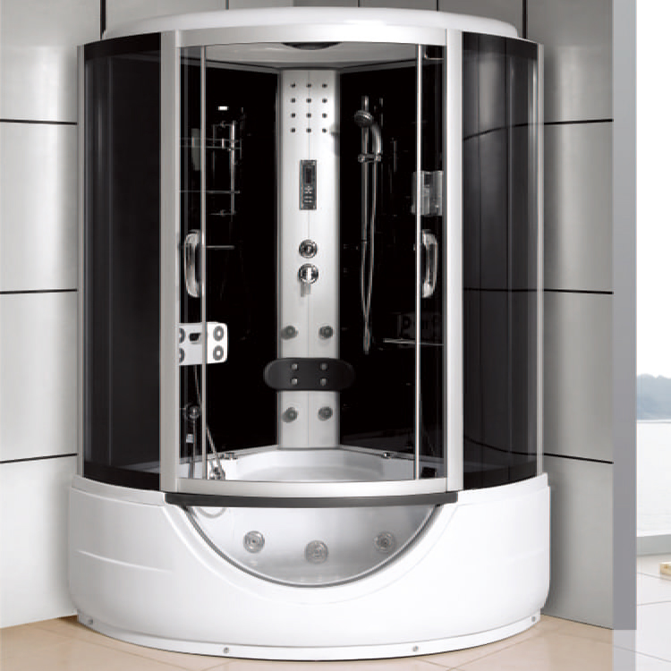 Luxury Spa Abs Computer Panel Portable Sauna Steam Shower Cabin Room With Led Lights RL-D130A