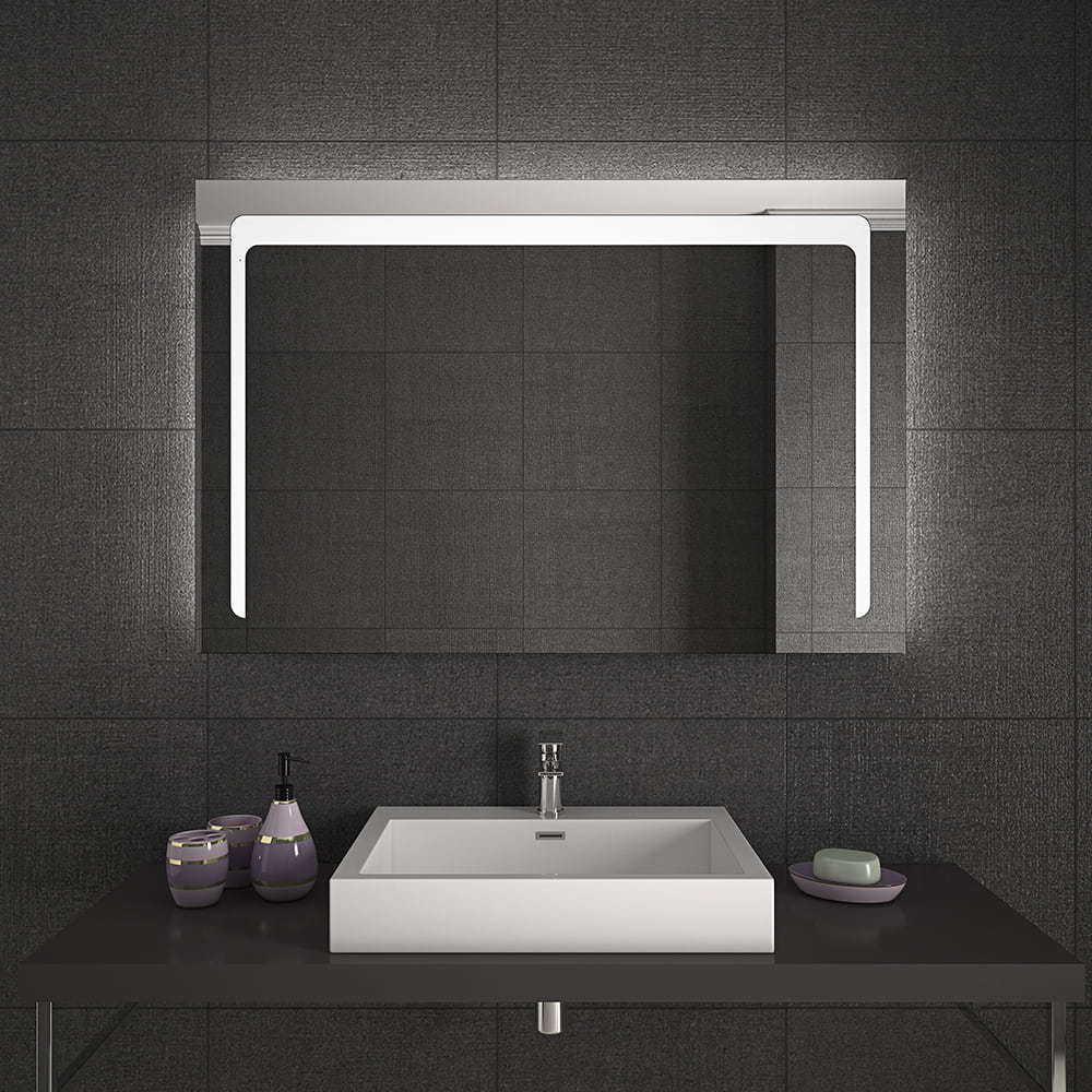 32 in. W x 24 in. H Rectangular Frameless Wall Mount LED Light Bathroom Vanity Mirror RL-102B610