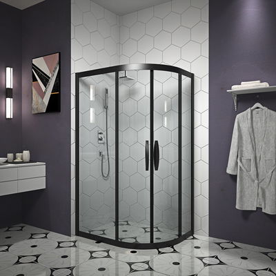 Simple shower room with double handle and black frame RL-A21