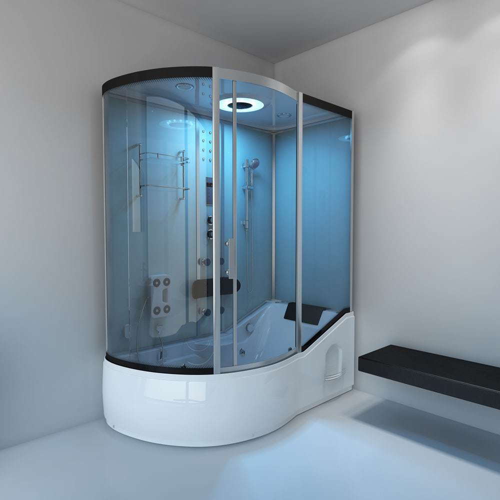 Compact design steam shower room whirlpool spa RL-D17(W)(L)