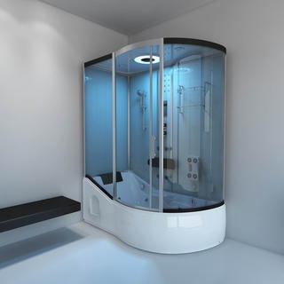 Compact design steam shower room whirlpool spa RL-D17(W)(R)