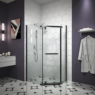 Hotel-style easy to clean bathroom with simple glass shower RL-A30