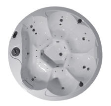 7 Person 21 Jets Acrylic Round Hot Tub in Gray RL-6011