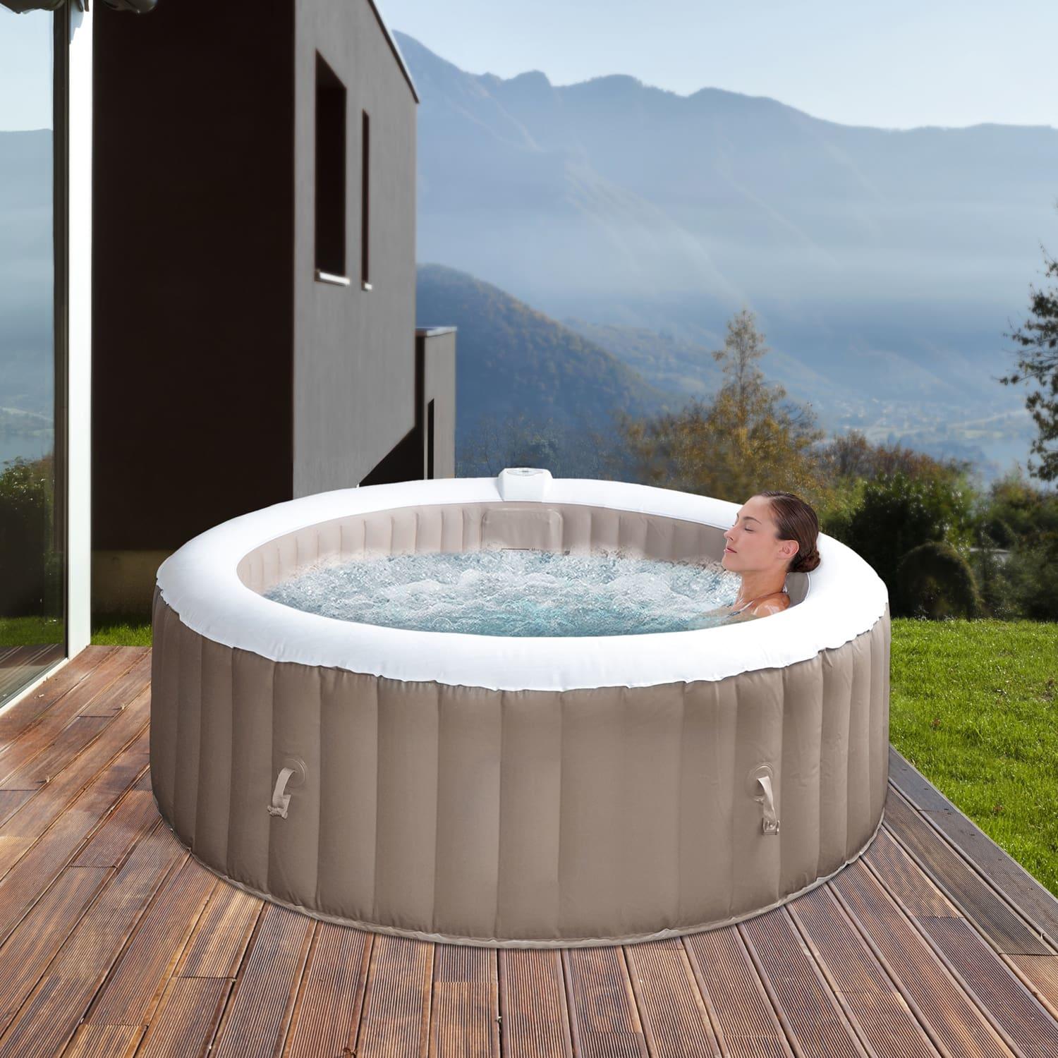 Round 130 AirJet Massage System 6 Person Inflatable Spa Hot Tub