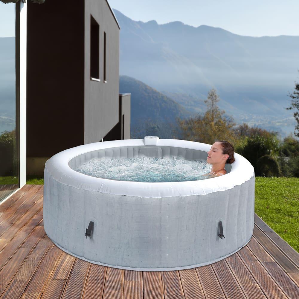 Hot Tub 6 Person Spa Large 1000 Litre Inflatable Pool with 130 Jets
