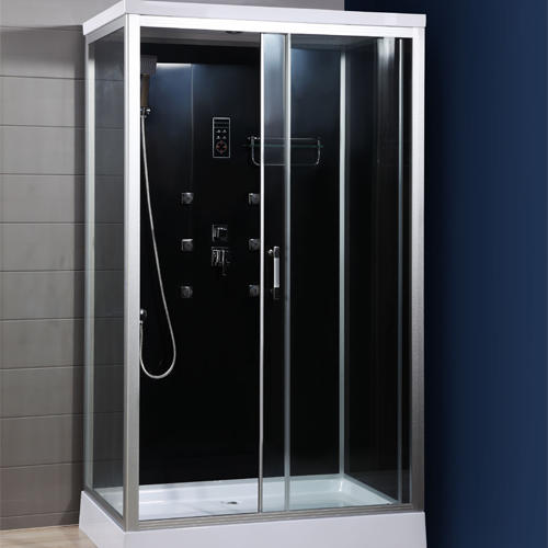 Black Rectangle Enclosed Shower Cabin RL-D12