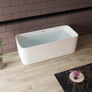 New design white freestanding soaking bathtub RL-MF1240