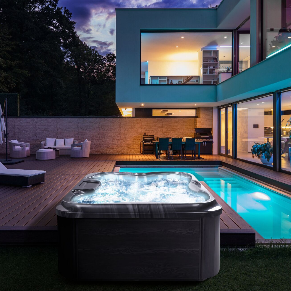  RL-J455 Modern Design 4 Person Capacity Outdoor Massage Whirlpool Spa 215 x 180 x 75 cm Hot Tub Acrylic Pool Villas